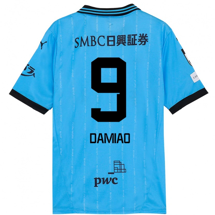 Danxen Dětské Leandro Damiao #9 Bílá Nebesky Modrá Domů Hráčské Dresy 2025/26 Dres