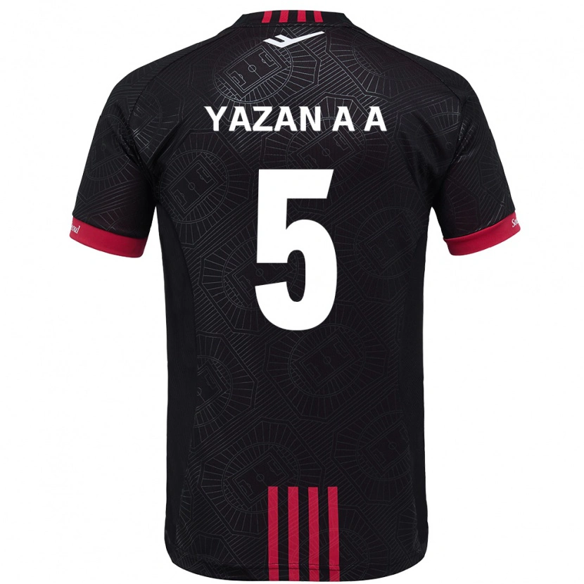 Danxen Dětské Yazan Al-Arab #5 Bílá Černá Domů Hráčské Dresy 2025/26 Dres