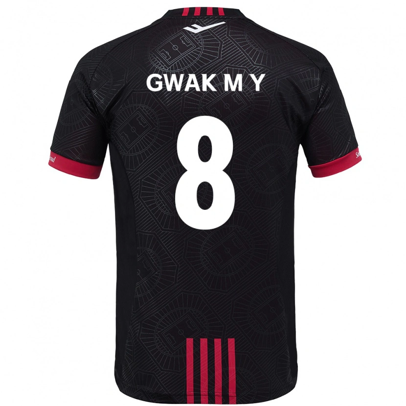 Danxen Dětské Gwak Min-Young #8 Černá Červená Domů Hráčské Dresy 2025/26 Dres