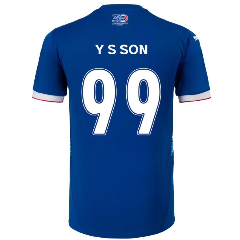 Danxen Dětské Suk-Yong Son #99 Bílá Královská Modrá Domů Hráčské Dresy 2025/26 Dres