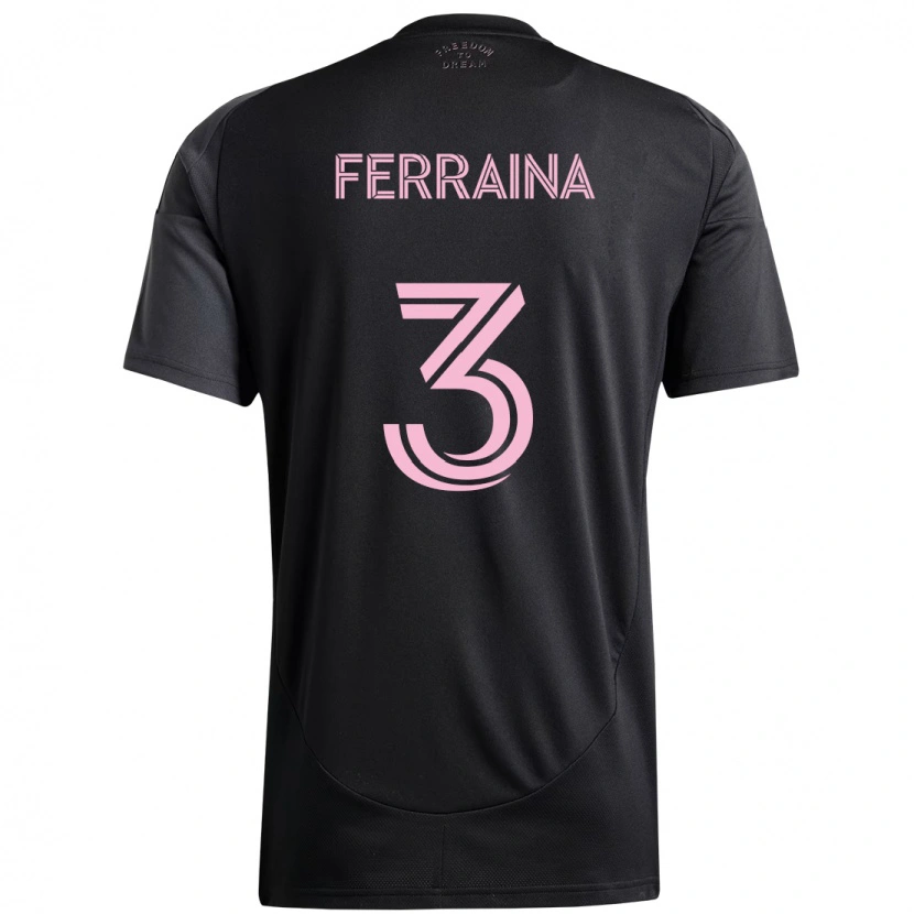 Danxen Dětské Giovanni Ferraina #3 Růžová Černá Daleko Hráčské Dresy 2025/26 Dres