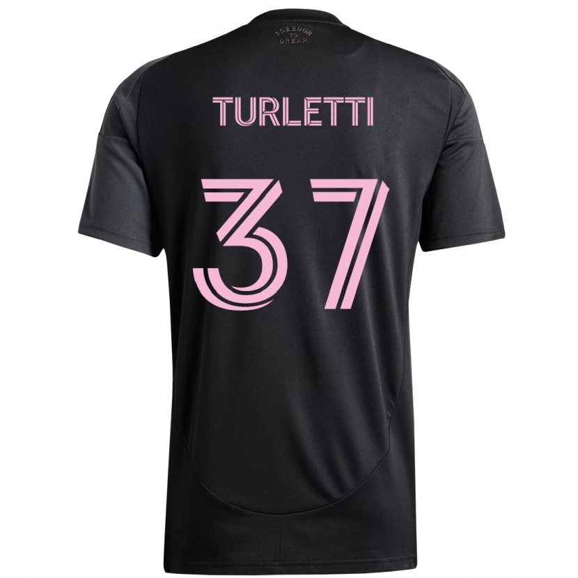 Danxen Dětské Mateo Turletti #37 Růžová Černá Daleko Hráčské Dresy 2025/26 Dres