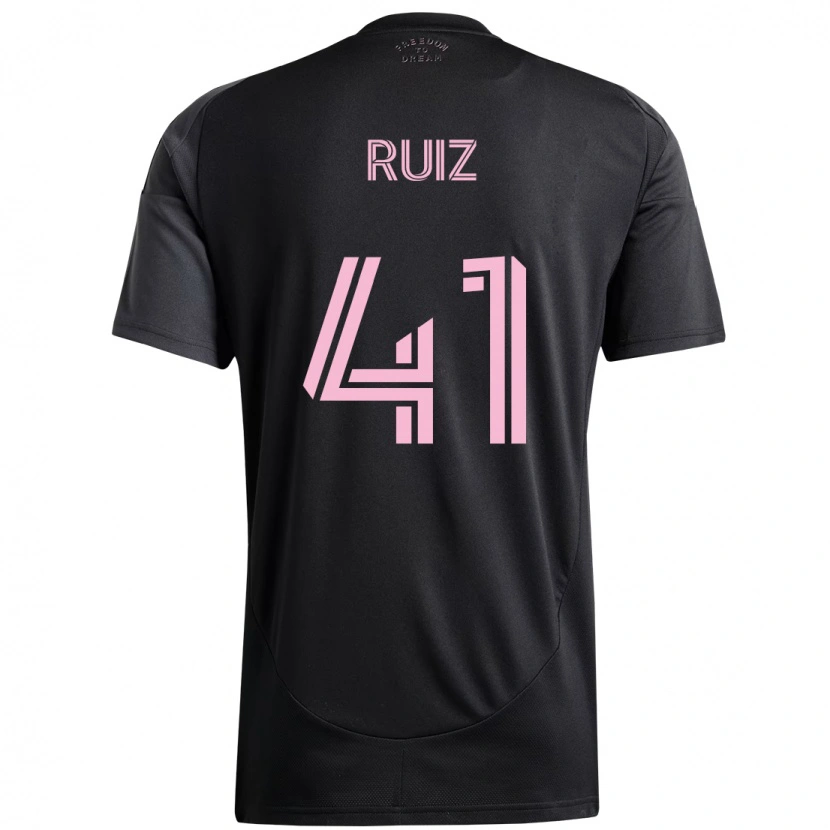 Danxen Dětské David Ruíz #41 Růžová Černá Daleko Hráčské Dresy 2025/26 Dres
