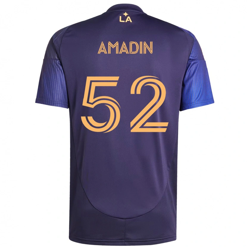 Danxen Dětské Elijah Amadin #52 Bílá Žlutá Daleko Hráčské Dresy 2025/26 Dres