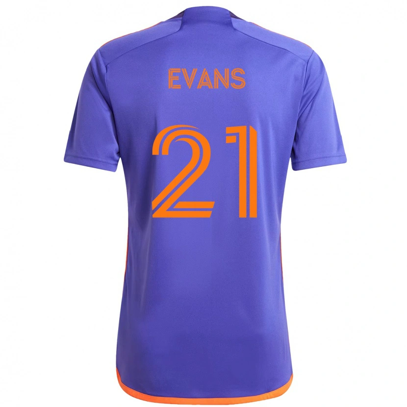 Danxen Dětské Jacob Evans #21 Oranžová Bílá Daleko Hráčské Dresy 2025/26 Dres