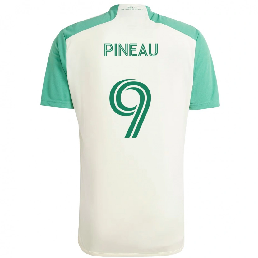 Danxen Dětské Sebastien Pineau #9 Zelená Černá Daleko Hráčské Dresy 2025/26 Dres