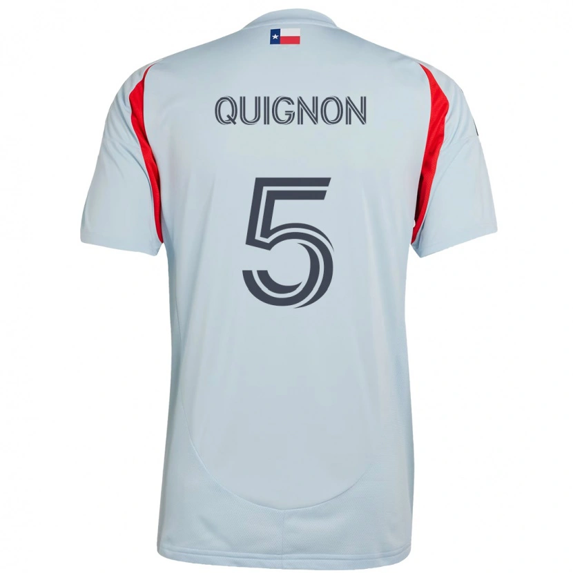 Danxen Dětské Facundo Quignón #5 Červená Námořnická Modrá Daleko Hráčské Dresy 2025/26 Dres