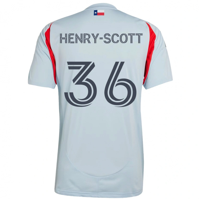 Danxen Dětské Malik Henry-Scott #36 Červená Námořnická Modrá Daleko Hráčské Dresy 2025/26 Dres
