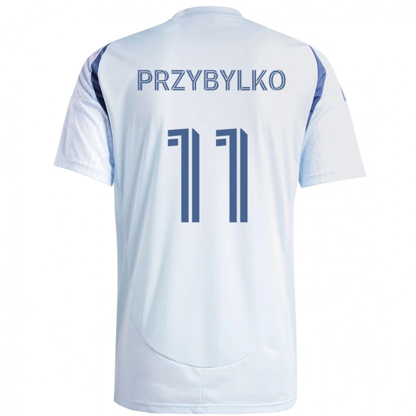 Danxen Dětské Kacper Przybylko #11 Červená Bílá Daleko Hráčské Dresy 2025/26 Dres