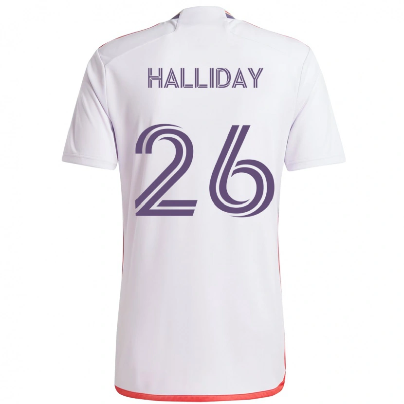 Danxen Dětské Michael Halliday #26 Bílá Fialová Daleko Hráčské Dresy 2025/26 Dres