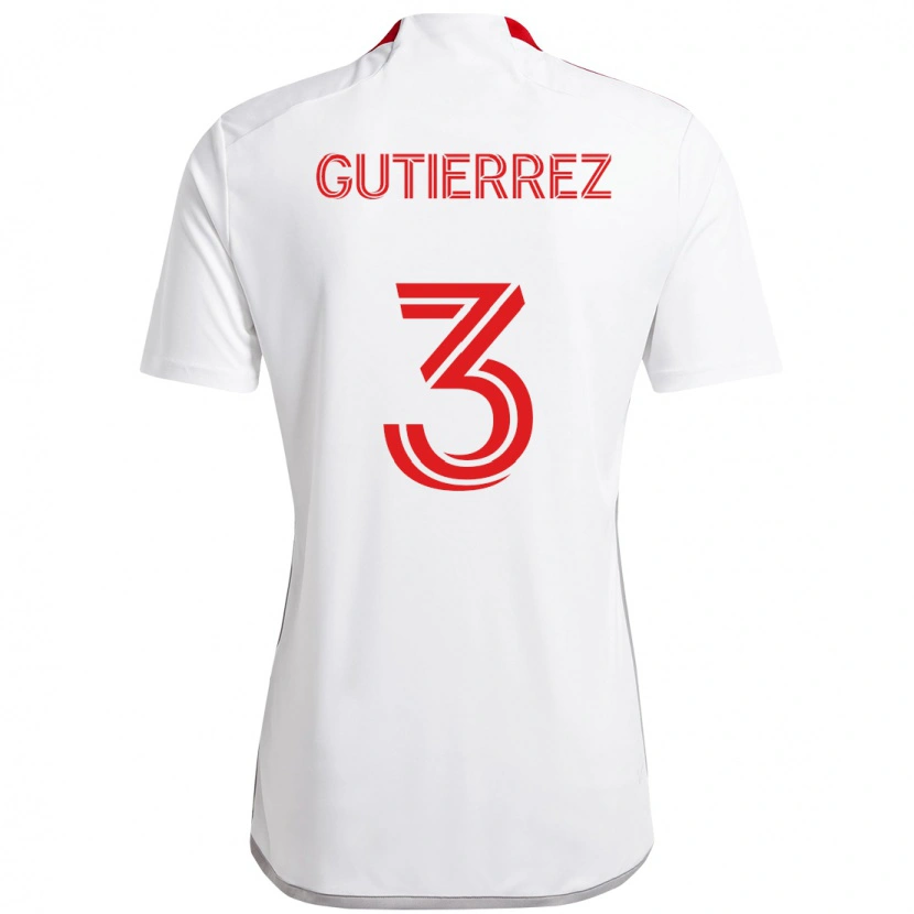 Danxen Dětské Cristián Gutiérrez #3 Červená Bílá Daleko Hráčské Dresy 2025/26 Dres