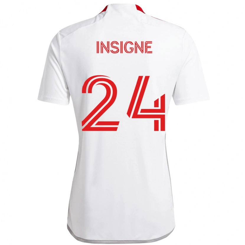 Danxen Dětské Lorenzo Insigne #24 Červená Bílá Daleko Hráčské Dresy 2025/26 Dres