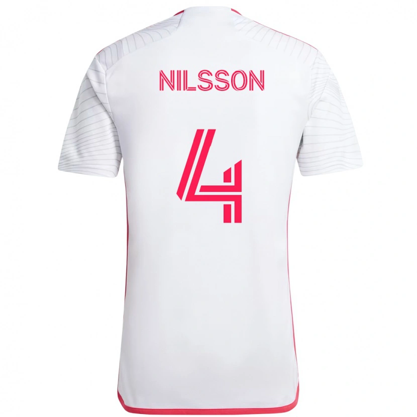 Danxen Dětské Joakim Nilsson #4 Purpurová Bílá Daleko Hráčské Dresy 2025/26 Dres