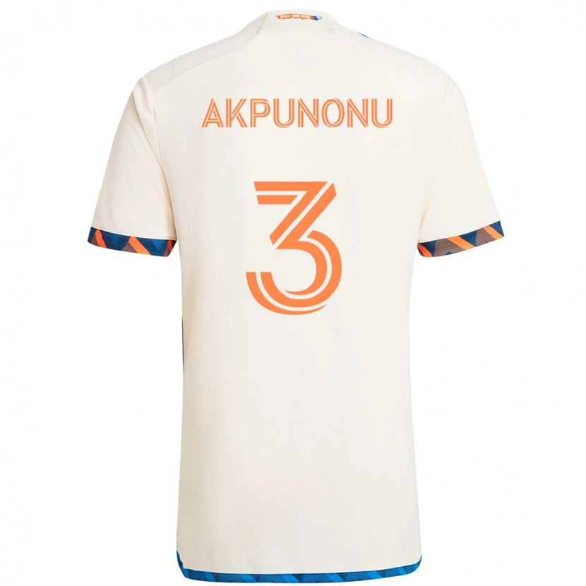 Danxen Dětské Joey Akpunonu #3 Tmavě Modrá Oranžová Daleko Hráčské Dresy 2025/26 Dres