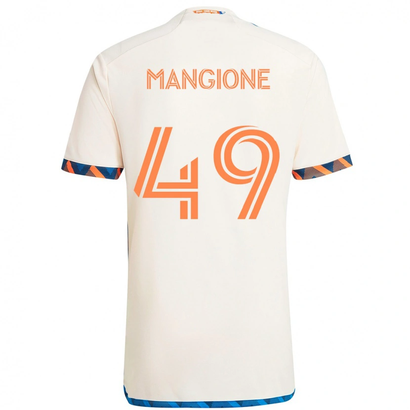 Danxen Dětské Peter Mangione #49 Tmavě Modrá Oranžová Daleko Hráčské Dresy 2025/26 Dres