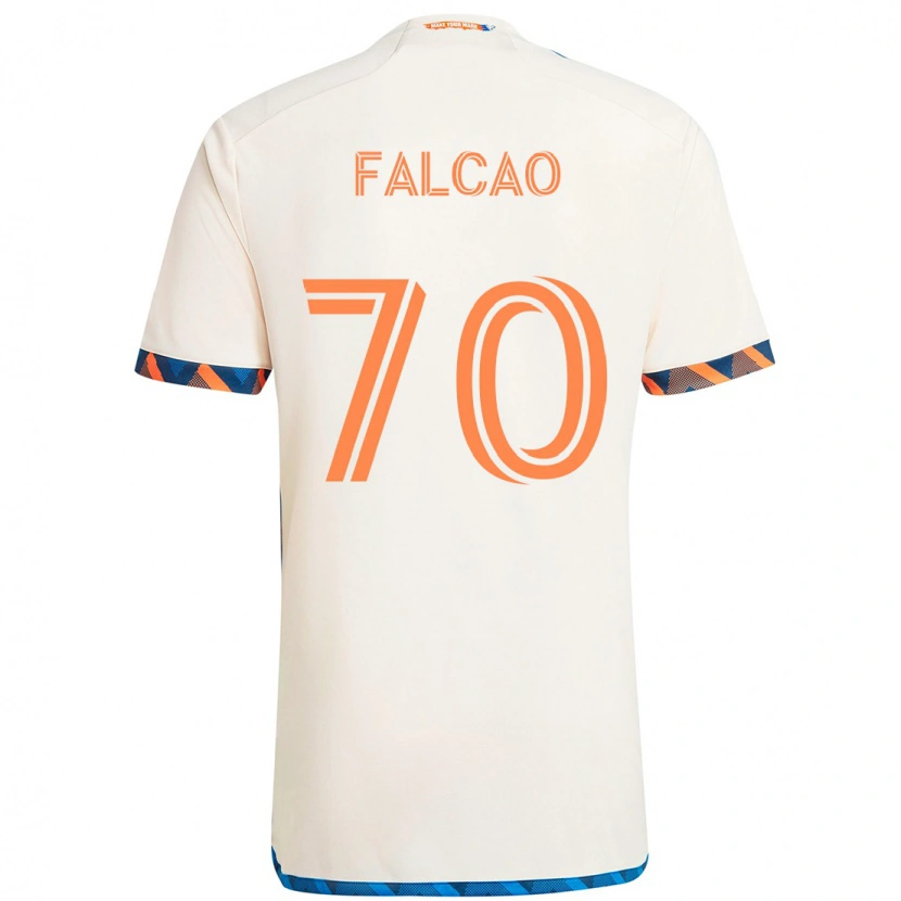 Danxen Dětské Kiano Falcao #70 Tmavě Modrá Oranžová Daleko Hráčské Dresy 2025/26 Dres