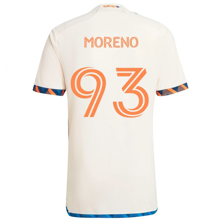 Danxen Dětské Júnior Moreno #93 Tmavě Modrá Oranžová Daleko Hráčské Dresy 2025/26 Dres