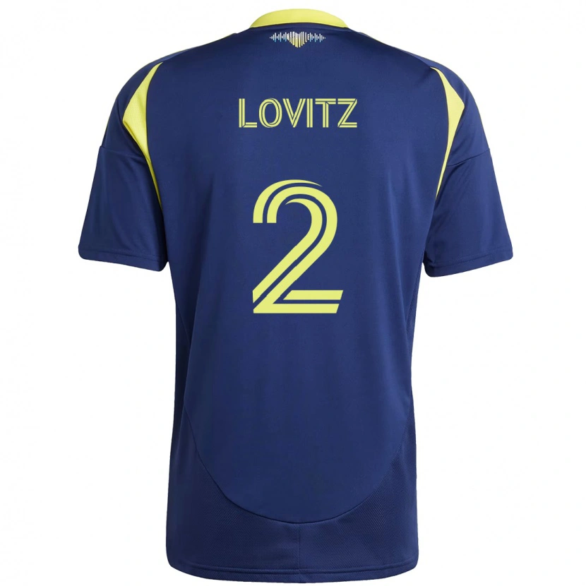 Danxen Dětské Daniel Lovitz #2 Žlutá Námořnická Modrá Daleko Hráčské Dresy 2025/26 Dres