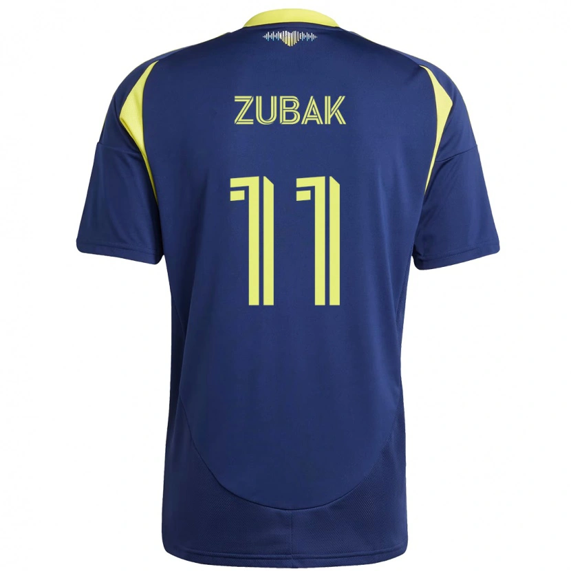 Danxen Dětské Ethan Zubak #11 Žlutá Námořnická Modrá Daleko Hráčské Dresy 2025/26 Dres