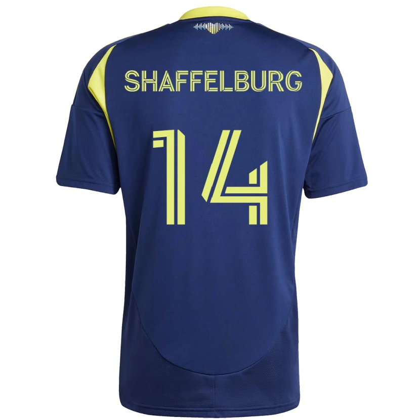Danxen Dětské Jacob Shaffelburg #14 Žlutá Námořnická Modrá Daleko Hráčské Dresy 2025/26 Dres
