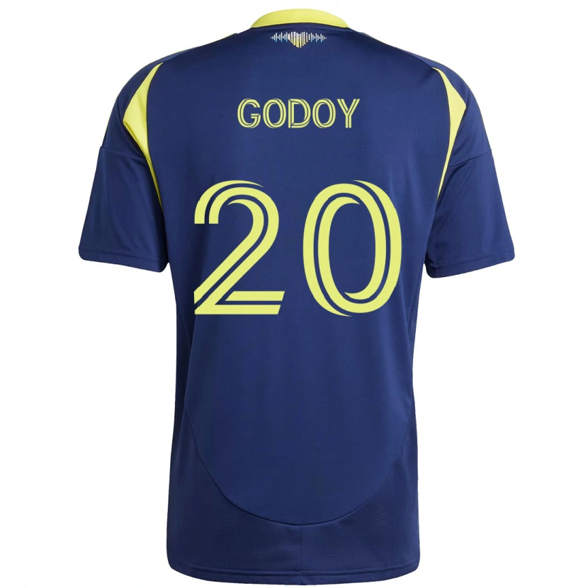 Danxen Dětské Aníbal Godoy #20 Žlutá Námořnická Modrá Daleko Hráčské Dresy 2025/26 Dres
