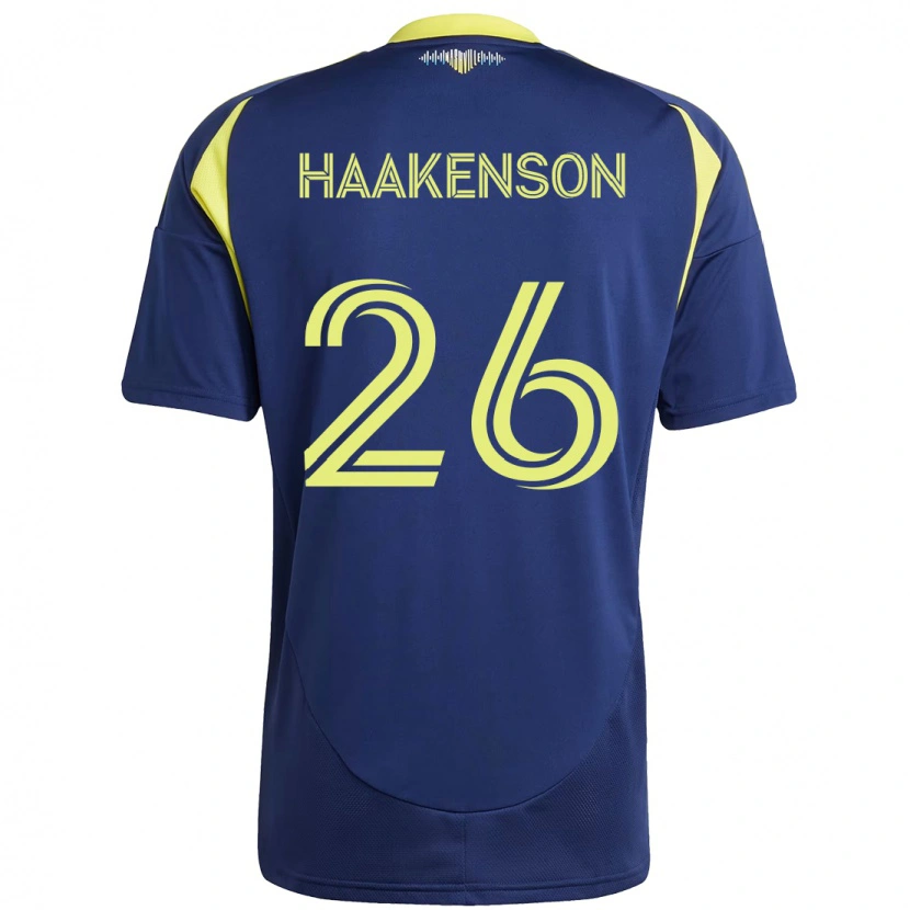 Danxen Dětské Luke Haakenson #26 Žlutá Námořnická Modrá Daleko Hráčské Dresy 2025/26 Dres