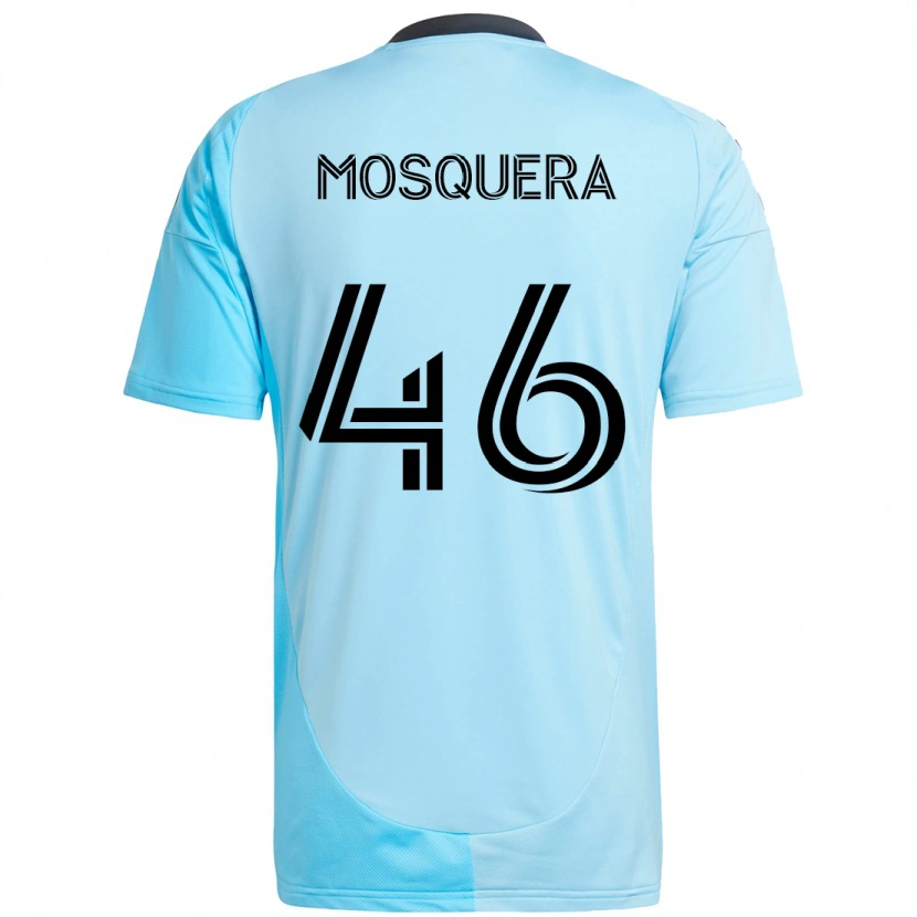 Danxen Dětské Juan Camilo Mosquera #46 Černá Modrá Daleko Hráčské Dresy 2025/26 Dres