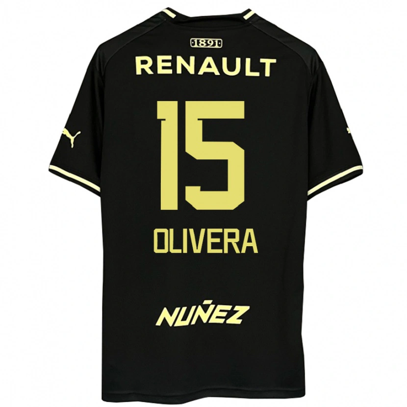Danxen Dětské Maximiliano Olivera #15 Žlutá Černá Daleko Hráčské Dresy 2025/26 Dres