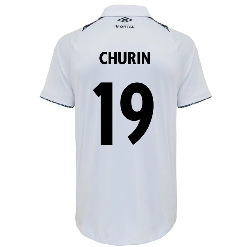 Danxen Dětské Diego Churin #19 Bílá Modrá Daleko Hráčské Dresy 2025/26 Dres
