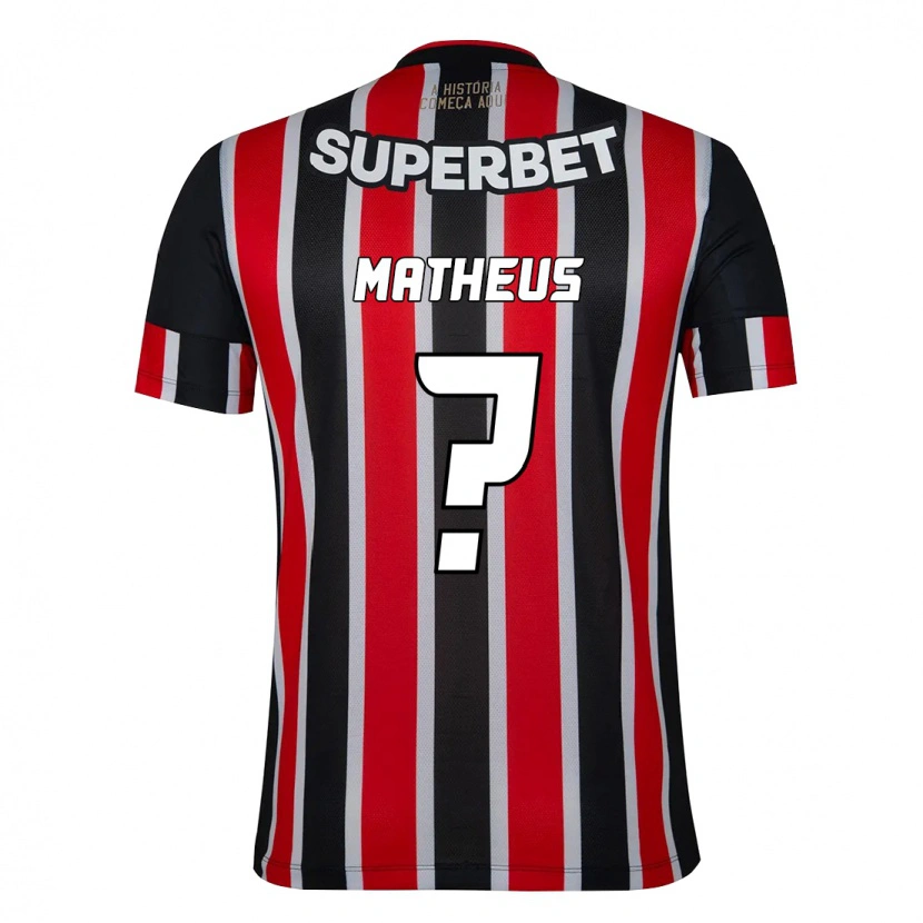 Danxen Dětské Guilherme Matheus #0 Červená Černá Bílá Daleko Hráčské Dresy 2025/26 Dres