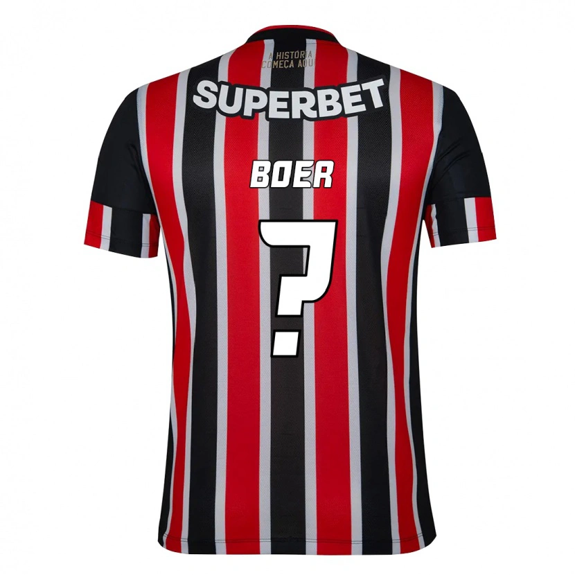 Danxen Dětské Enzo Boer #0 Červená Černá Bílá Daleko Hráčské Dresy 2025/26 Dres