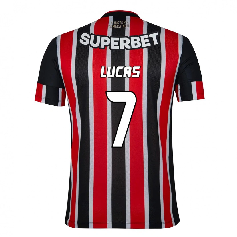 Danxen Dětské Lucas Moura #7 Červená Černá Bílá Daleko Hráčské Dresy 2025/26 Dres