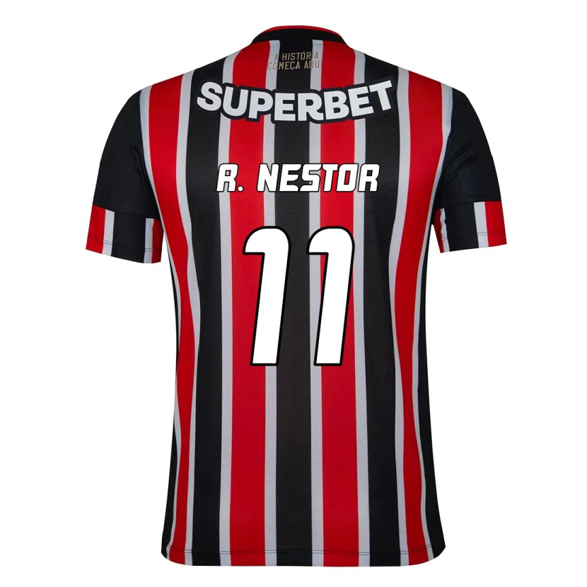 Danxen Dětské Rodrigo Nestor #11 Červená Černá Bílá Daleko Hráčské Dresy 2025/26 Dres