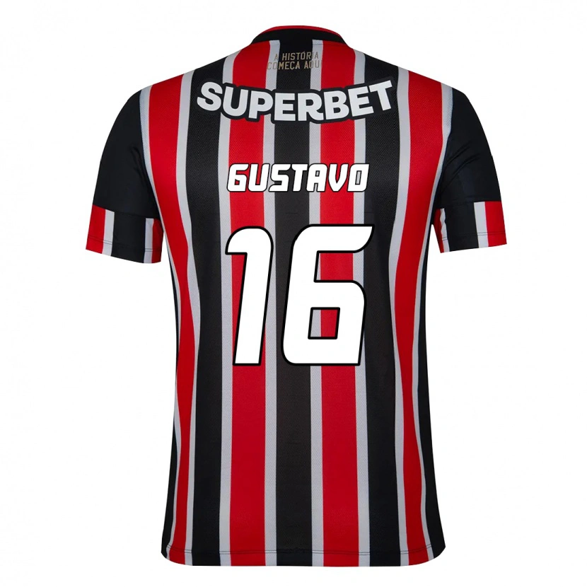 Danxen Dětské Luiz Gustavo #16 Červená Černá Bílá Daleko Hráčské Dresy 2025/26 Dres