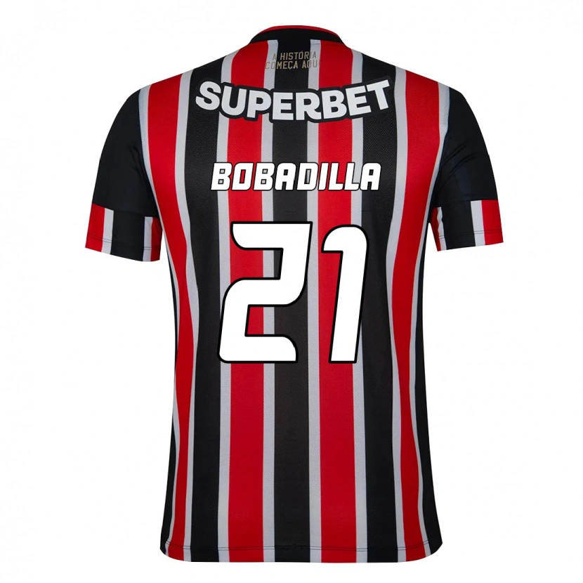 Danxen Dětské Damián Bobadilla #21 Červená Černá Bílá Daleko Hráčské Dresy 2025/26 Dres