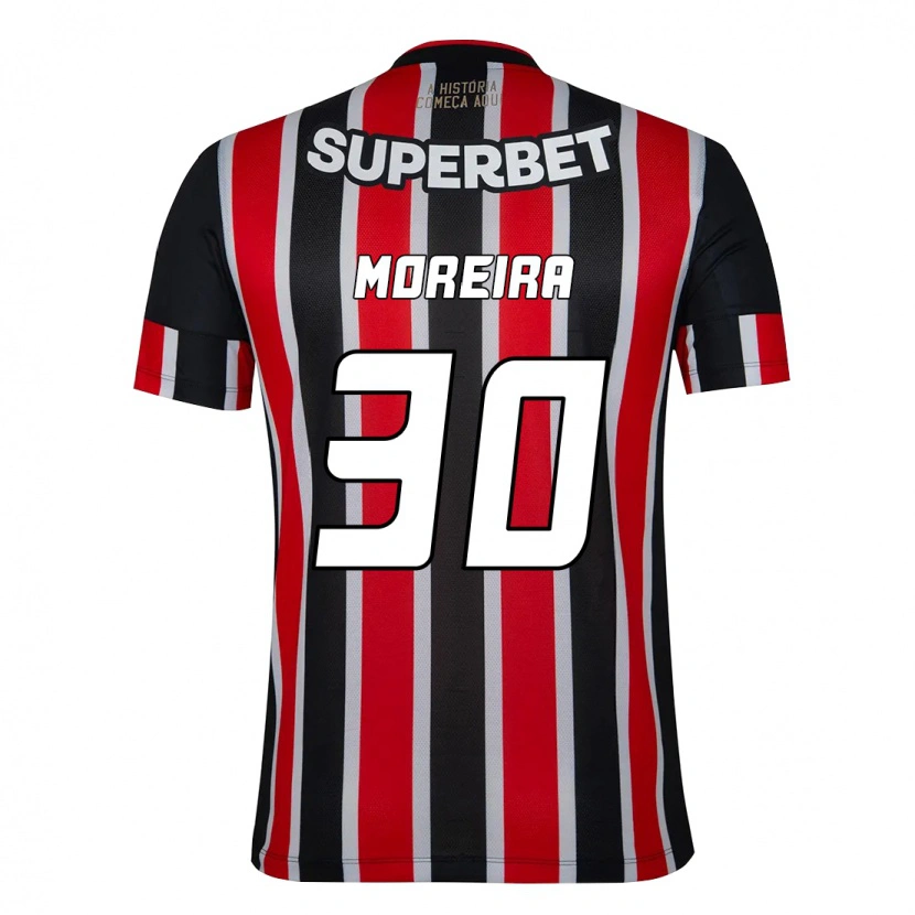 Danxen Dětské João Moreira #30 Červená Černá Bílá Daleko Hráčské Dresy 2025/26 Dres