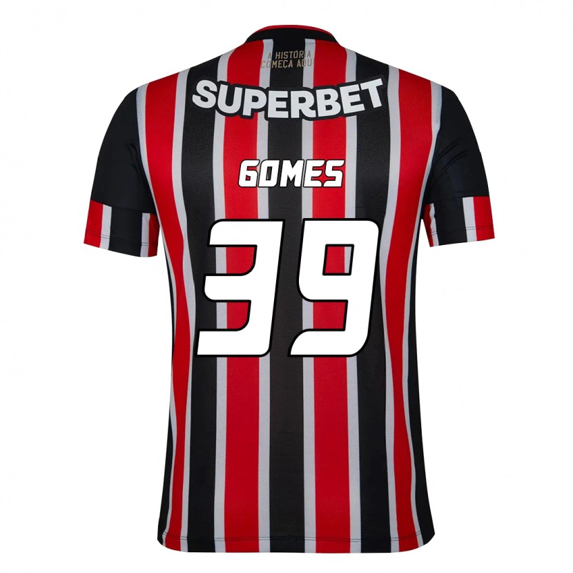 Danxen Dětské William Gomes #39 Červená Černá Bílá Daleko Hráčské Dresy 2025/26 Dres