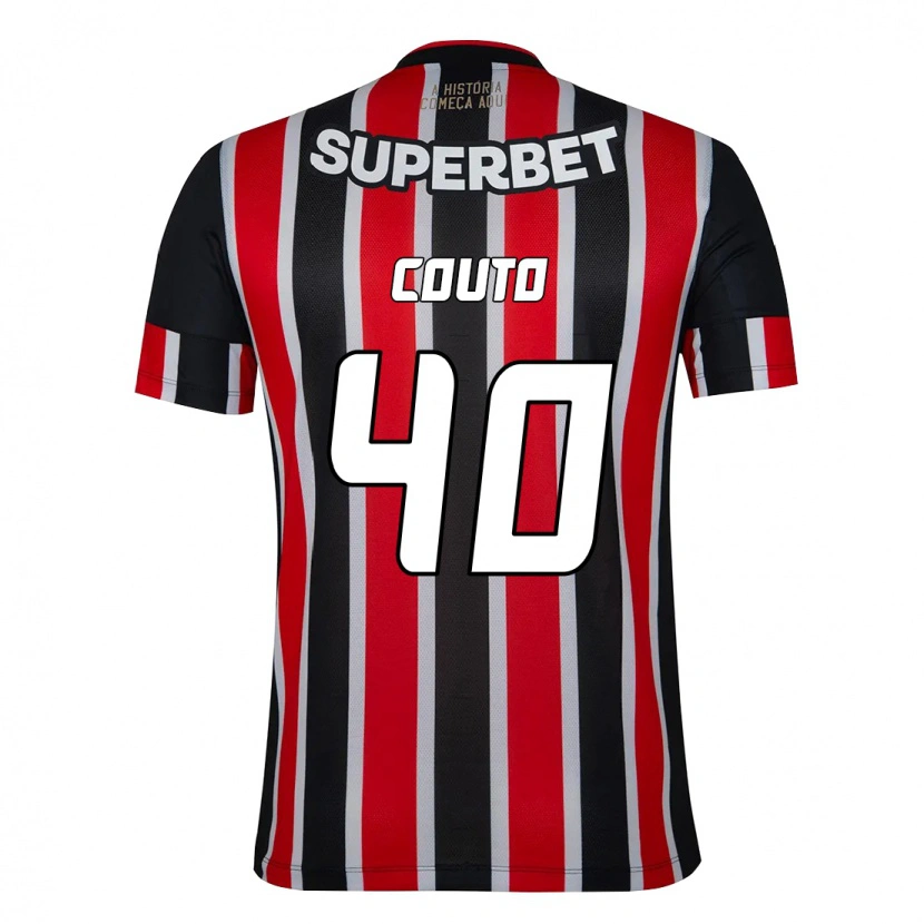 Danxen Dětské Thiago Couto #40 Červená Černá Bílá Daleko Hráčské Dresy 2025/26 Dres