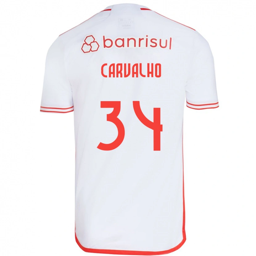 Danxen Dětské Gabriel Carvalho #34 Červená Bílá Daleko Hráčské Dresy 2025/26 Dres