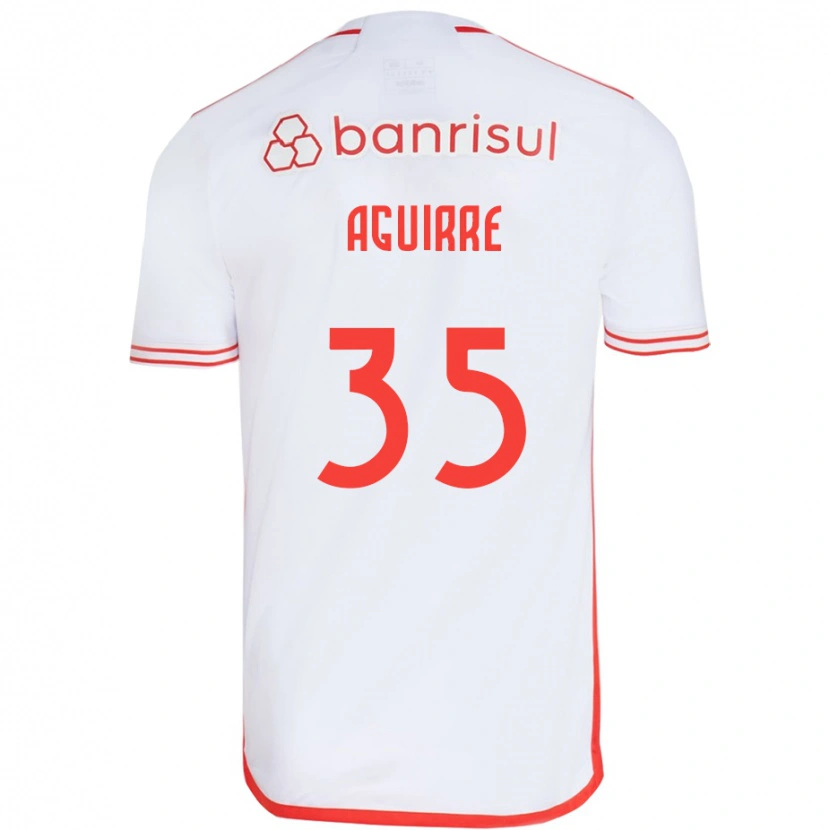 Danxen Dětské Braian Aguirre #35 Červená Bílá Daleko Hráčské Dresy 2025/26 Dres