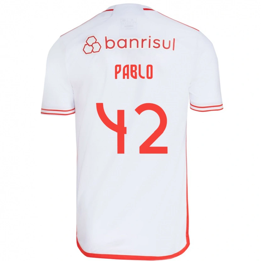 Danxen Dětské Pablo #42 Červená Bílá Daleko Hráčské Dresy 2025/26 Dres