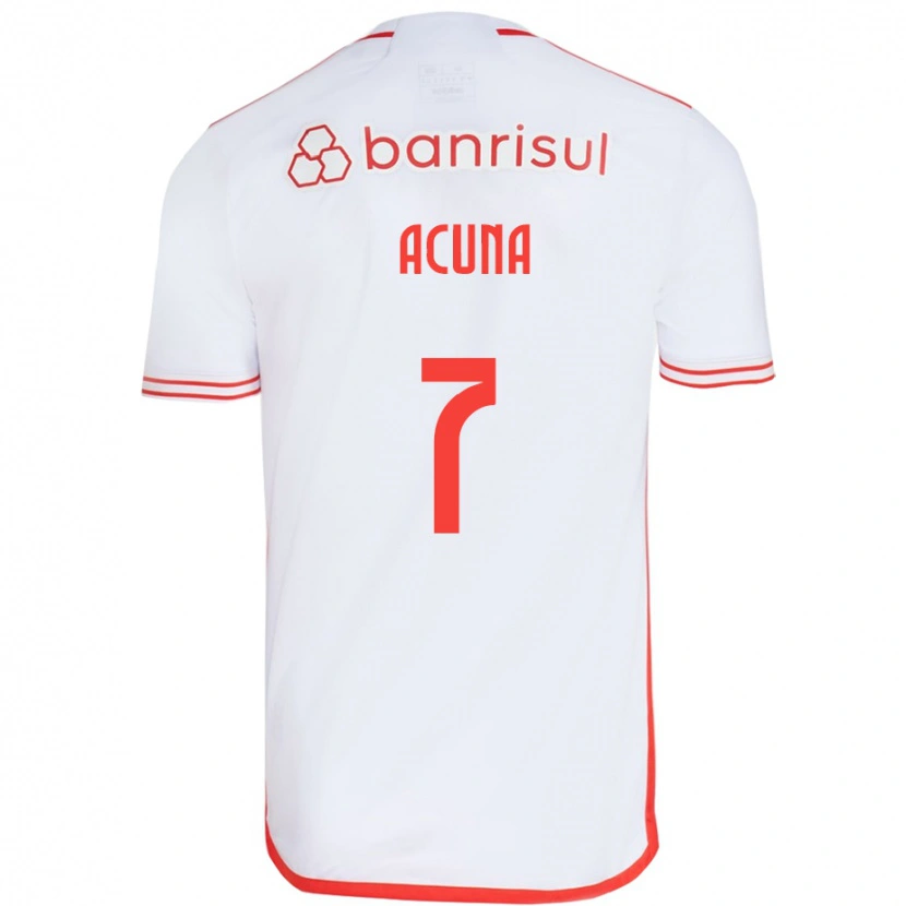 Danxen Dětské Yenny Acuña #7 Červená Bílá Daleko Hráčské Dresy 2025/26 Dres