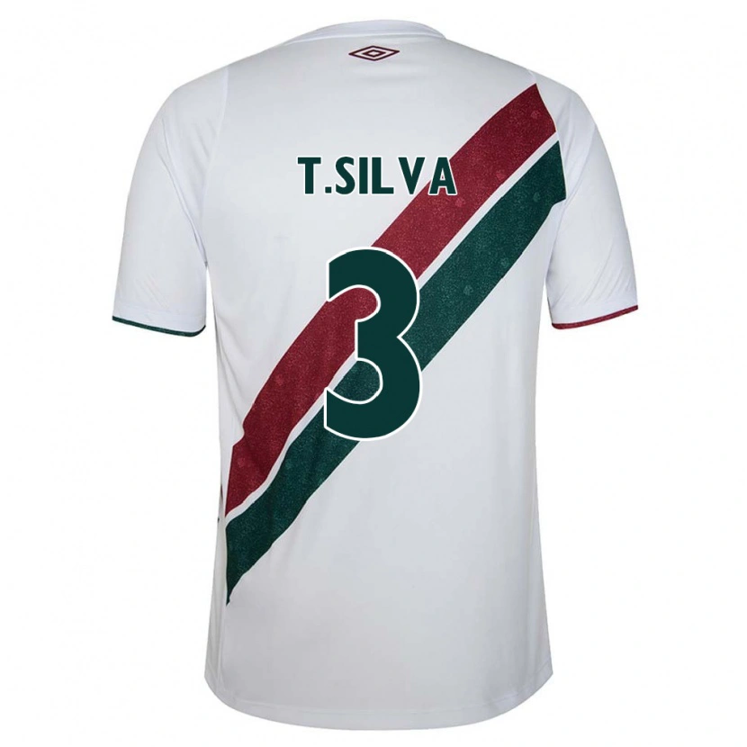 Danxen Dětské Thiago Silva #3 Zelená Vínová Bílá Daleko Hráčské Dresy 2025/26 Dres