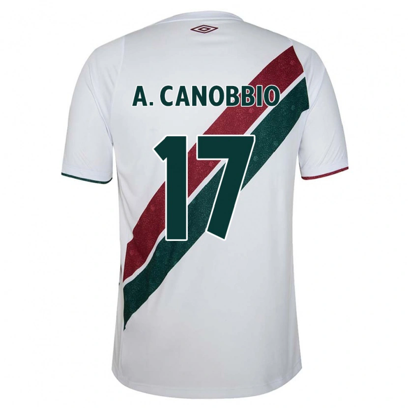 Danxen Dětské Agustín Canobbio #17 Zelená Vínová Bílá Daleko Hráčské Dresy 2025/26 Dres