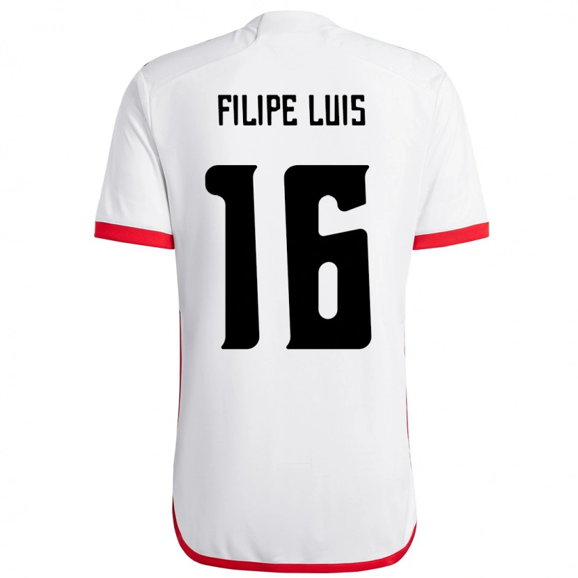Danxen Dětské Filipe Luis #16 Červená Černá Daleko Hráčské Dresy 2025/26 Dres