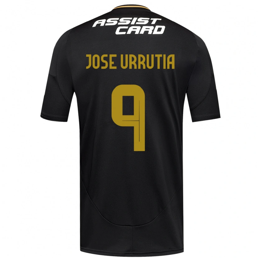Danxen Dětské María José Urrutia #9 Černá Bílá Žlutá Daleko Hráčské Dresy 2025/26 Dres