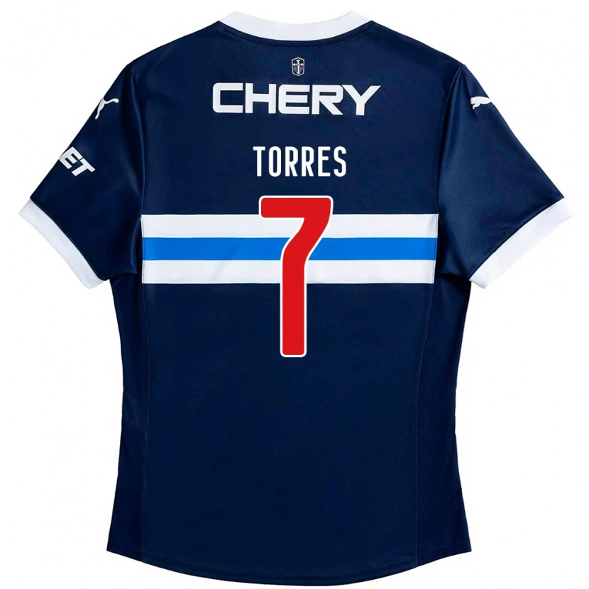 Danxen Dětské Joaquín Torres #7 Černá Modrá Daleko Hráčské Dresy 2025/26 Dres