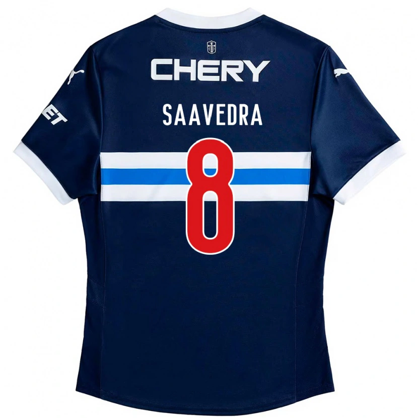 Danxen Dětské Ignacio Saavedra #8 Černá Modrá Daleko Hráčské Dresy 2025/26 Dres