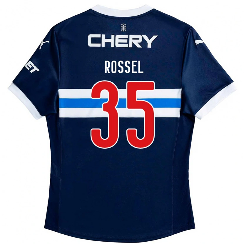 Danxen Dětské Juan Francisco Rossel #35 Černá Modrá Daleko Hráčské Dresy 2025/26 Dres