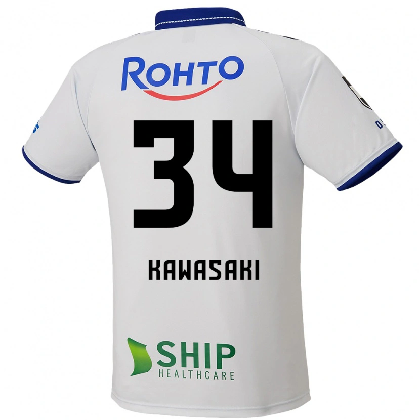 Danxen Dětské Shuhei Kawasaki #34 Modrá Bílá Černá Daleko Hráčské Dresy 2025/26 Dres